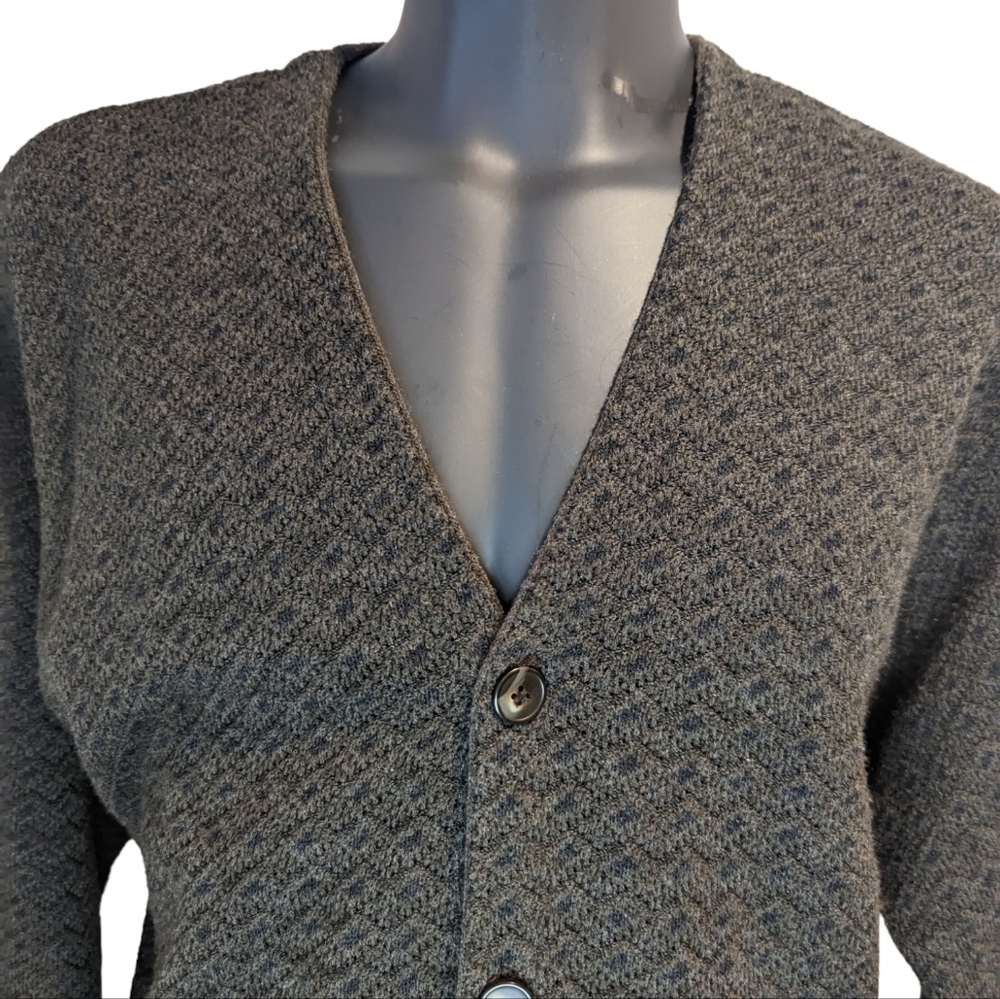 Vintage brown grampa cardigan large